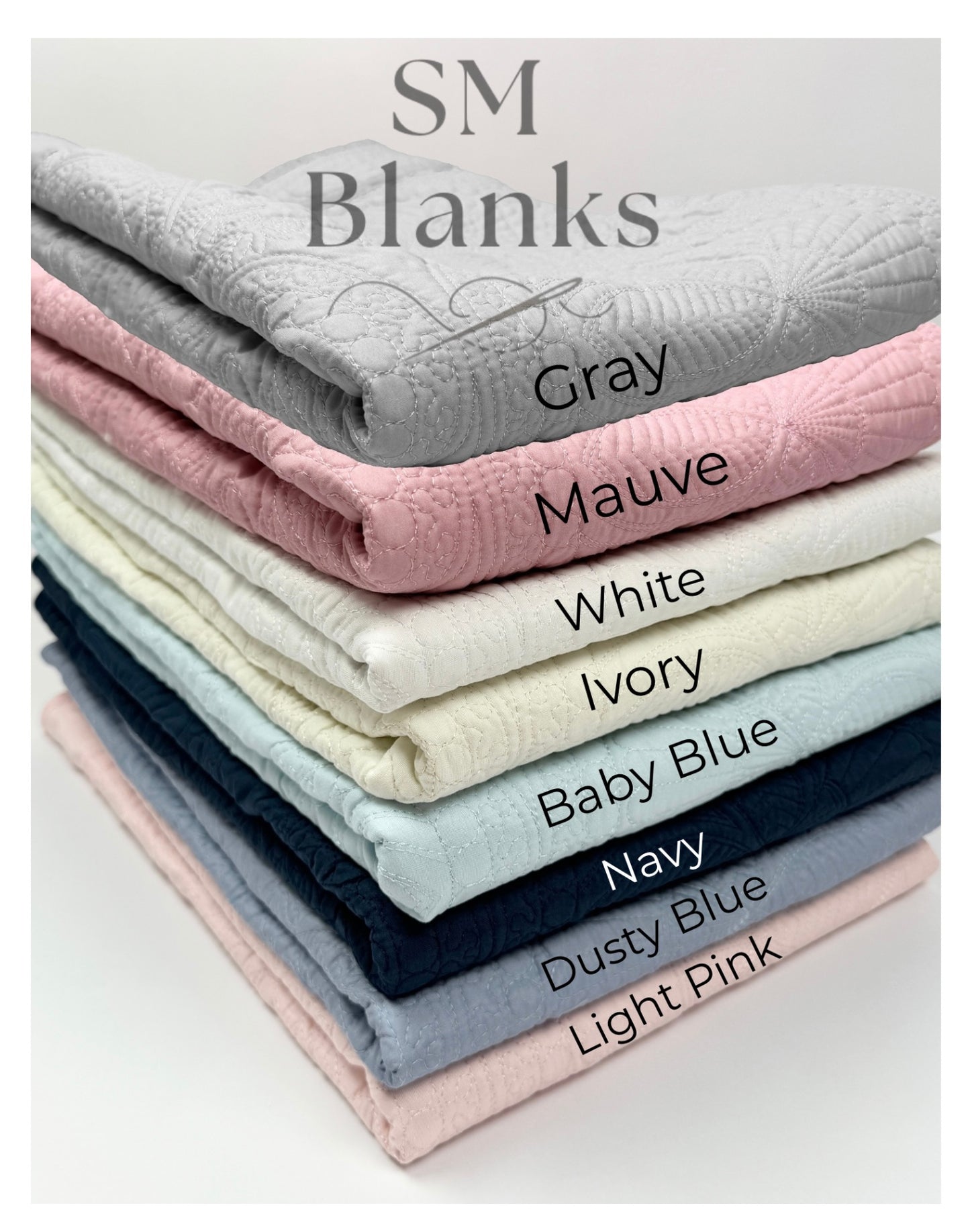 Dusty Blue Baby Heirloom Quilt