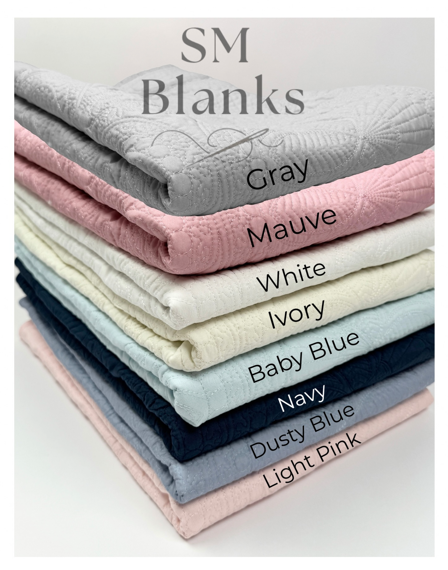 Baby Blue Baby Heirloom Quilt