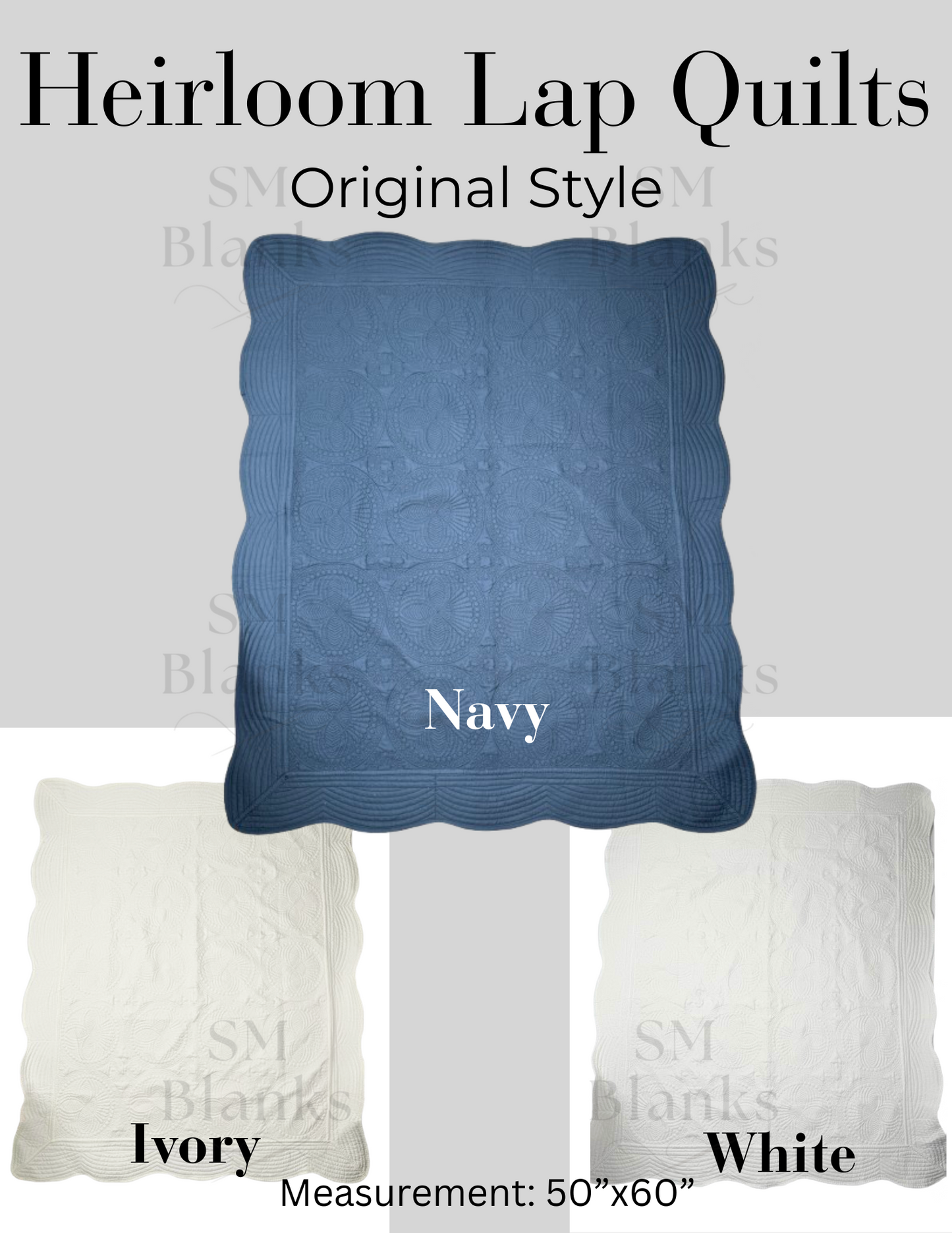 Ivory Heirloom Lap Quilt