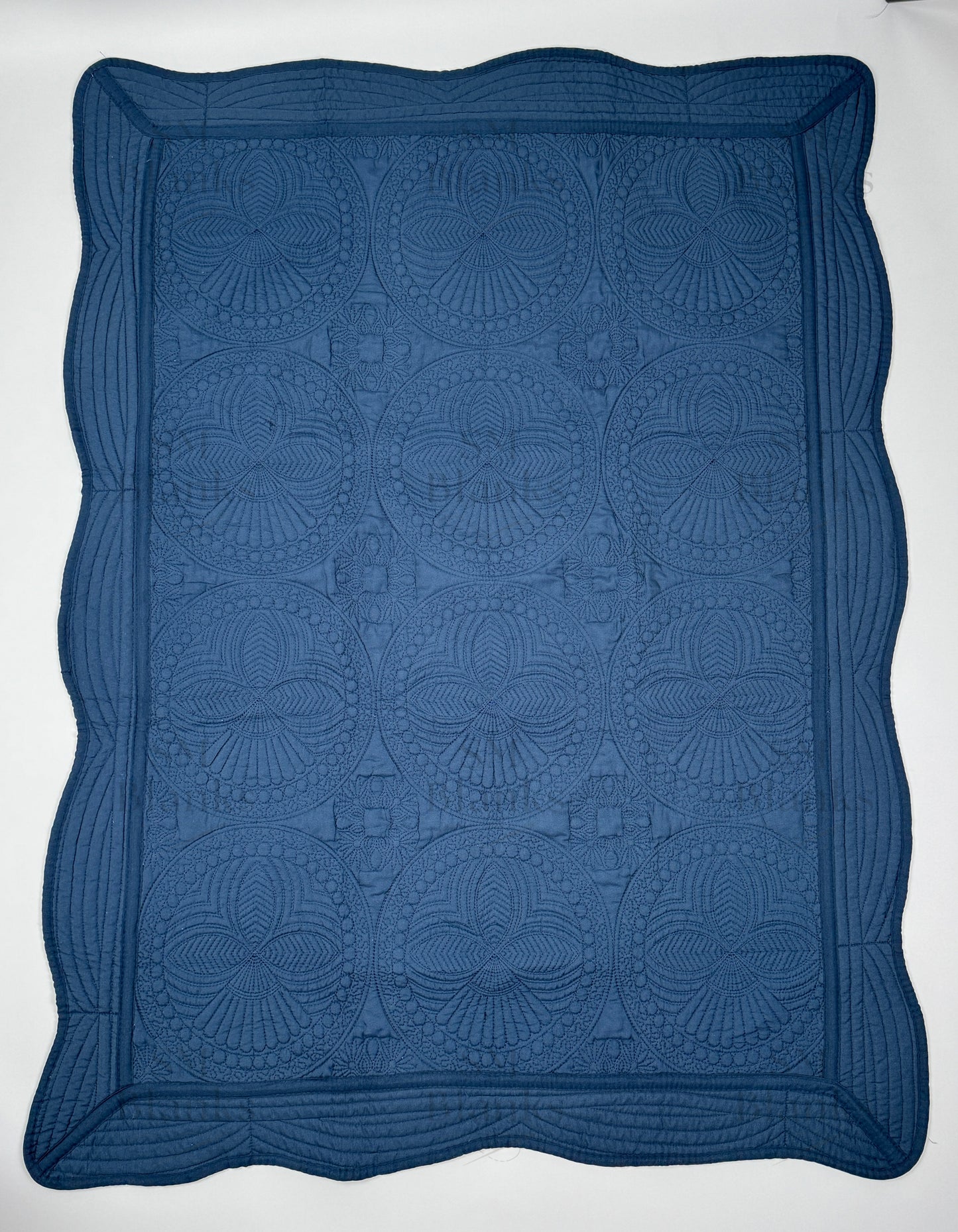 Navy Blue Baby Heirloom Quilt