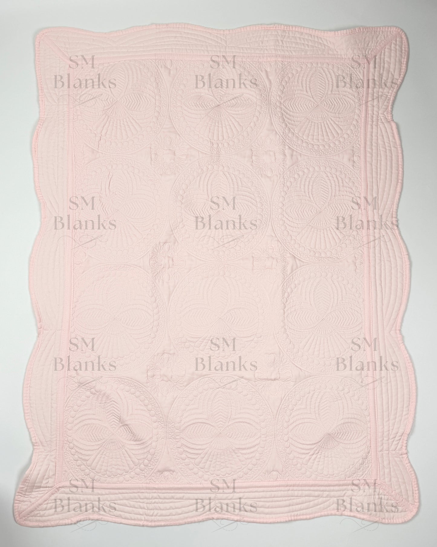 Light Pink Baby Heirloom Quilt