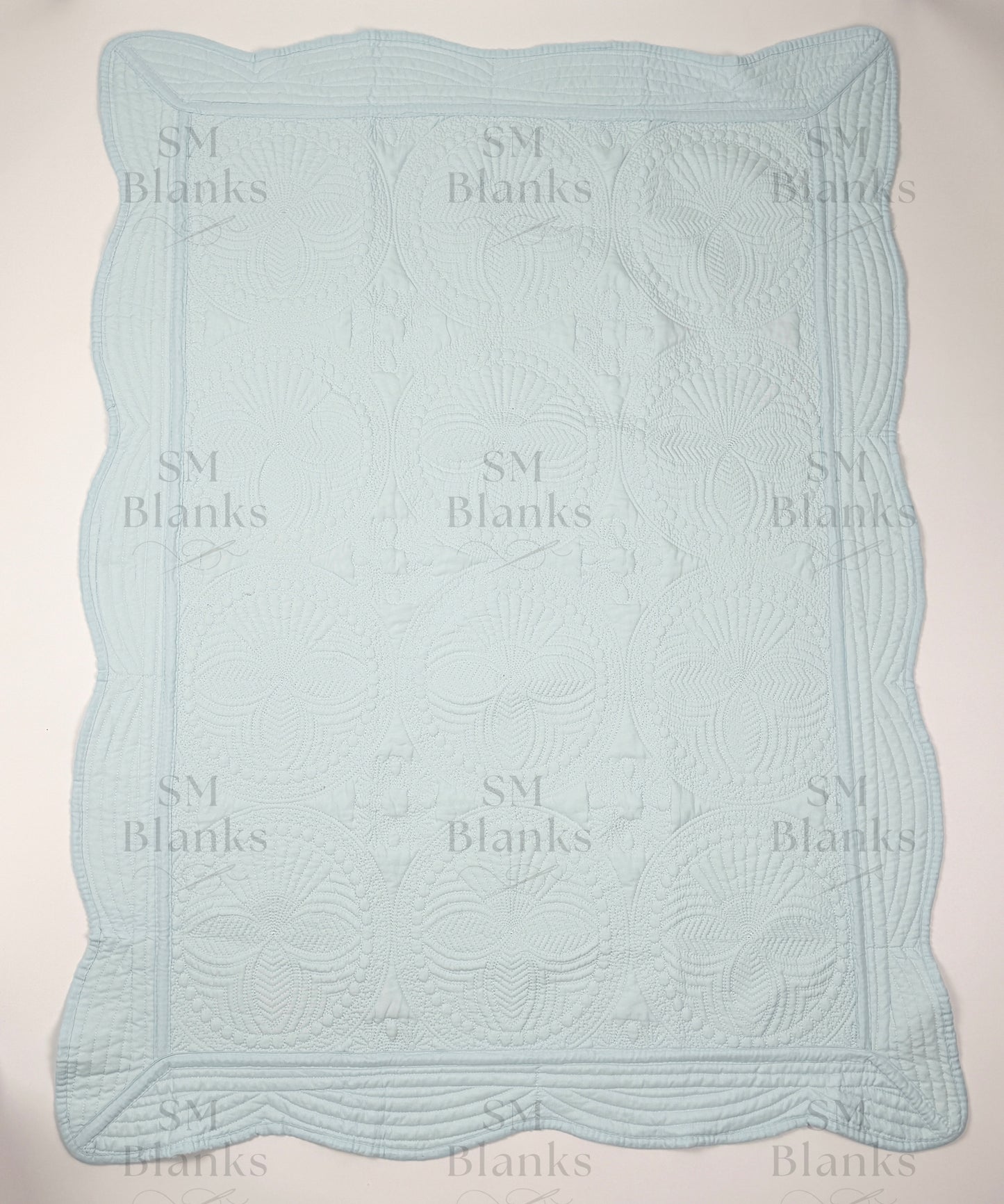 Baby Blue Baby Heirloom Quilt