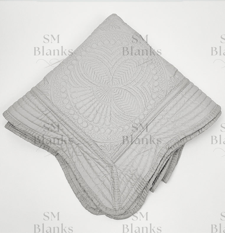 Gray Baby Heirloom Quilt