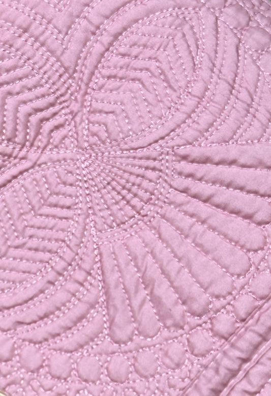 Rose Mauve Baby Heirloom Quilt Blank