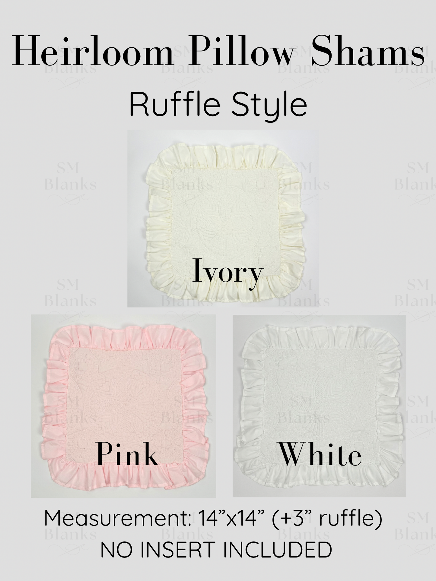 White Ruffle Heirloom Pillow Sham