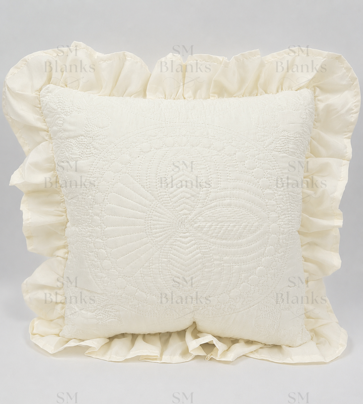 Ivory Ruffle Heirloom Pillow Sham