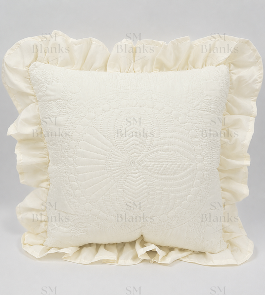 Ivory Ruffle Heirloom Pillow Sham