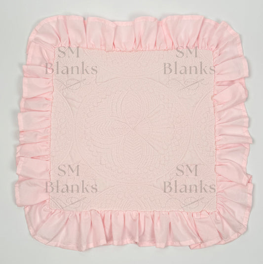 Light Pink Ruffle Heirloom Pillow Sham