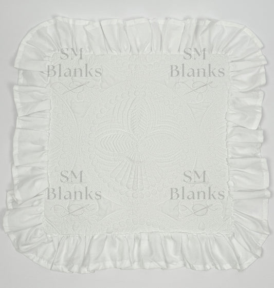 White Ruffle Heirloom Pillow Sham