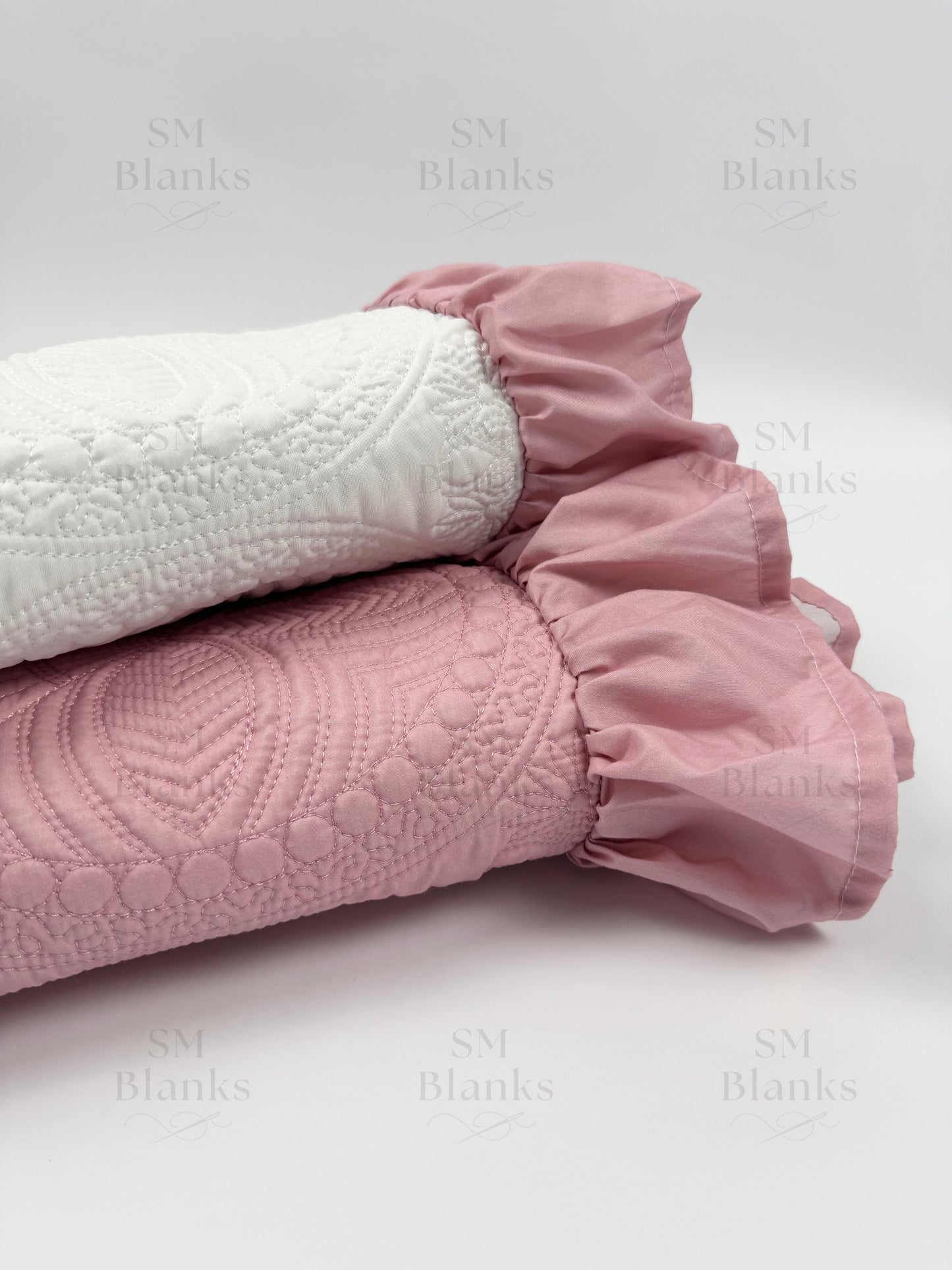 Mauve Ruffle Baby Heirloom Quilt