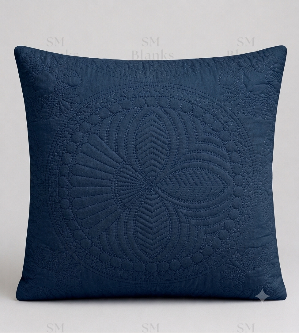 Navy Blue Heirloom Pillow Sham