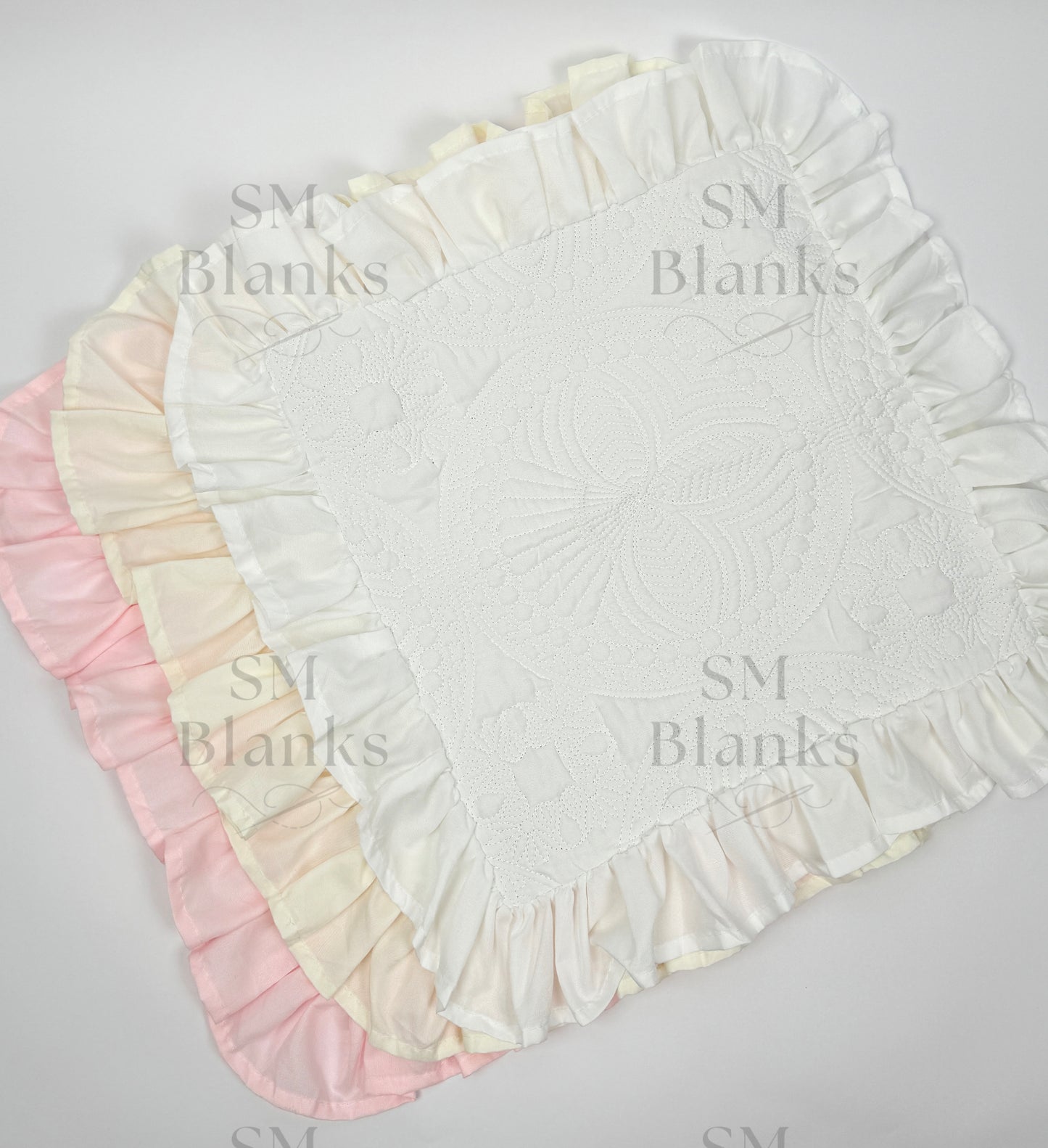 White Ruffle Heirloom Pillow Sham