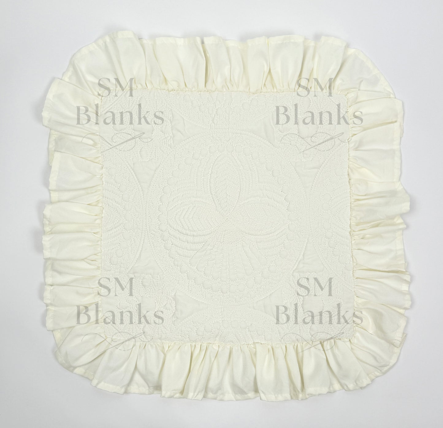 Ivory Ruffle Heirloom Pillow Sham