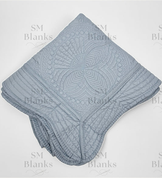 Dusty Blue Baby Heirloom Quilt