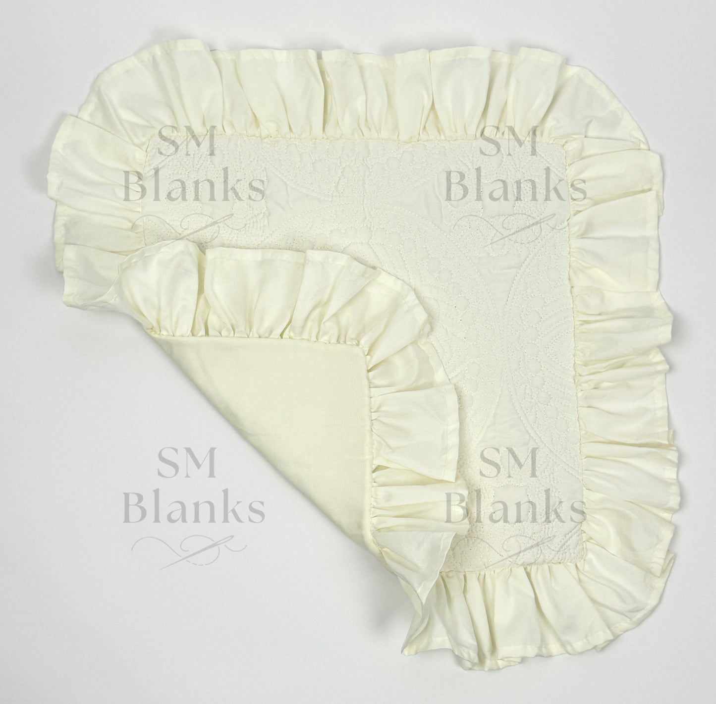 Ivory Ruffle Heirloom Pillow Sham