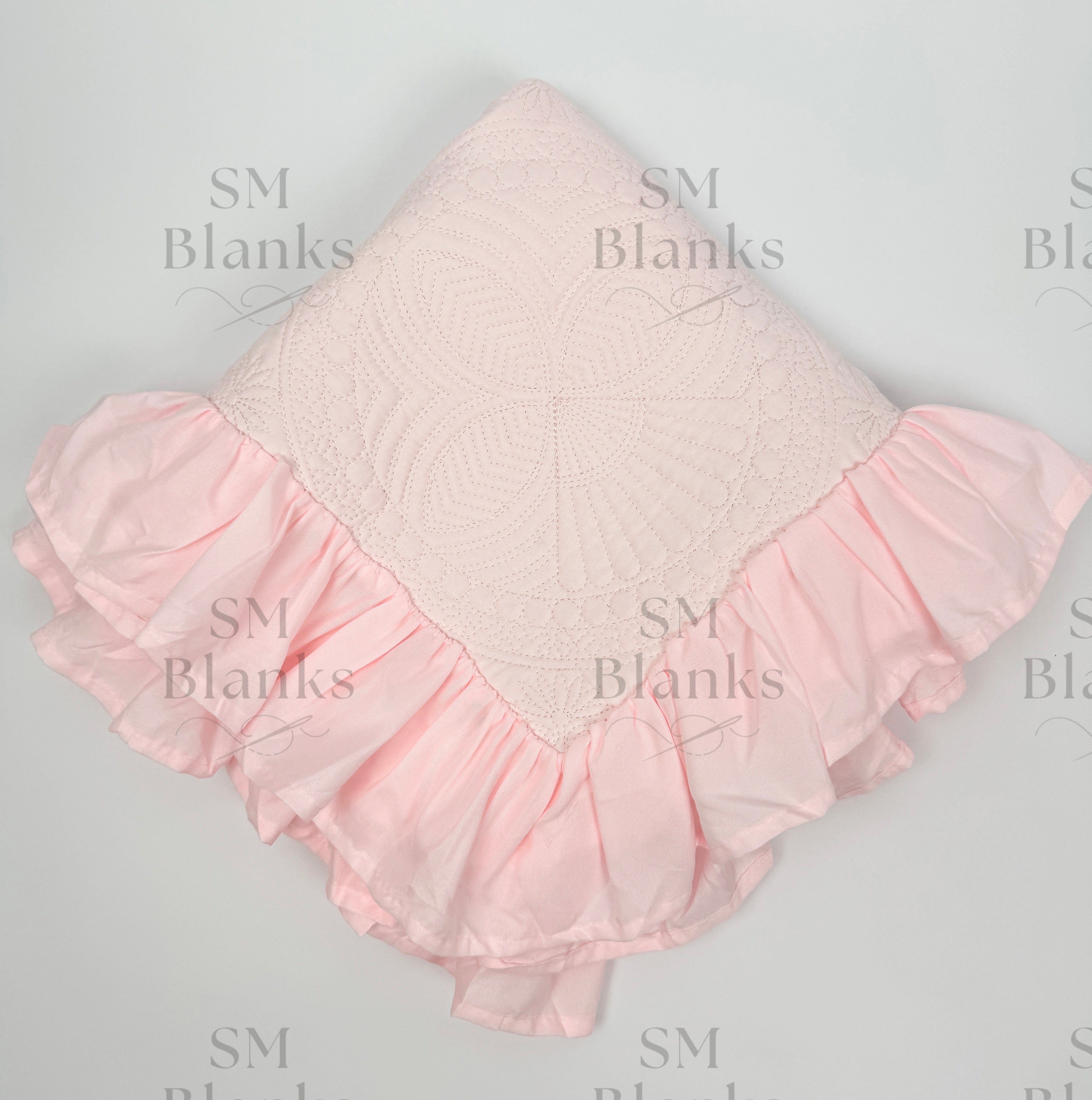 Light Pink Ruffle Baby Heirloom Quilt – SM Embroidery Blanks